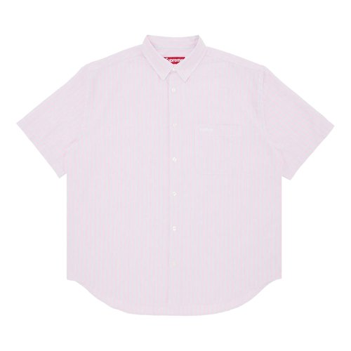 Supreme Loose Fit Oxford Short-Sleeve Shirt - SS25S2 PINK STRIPE