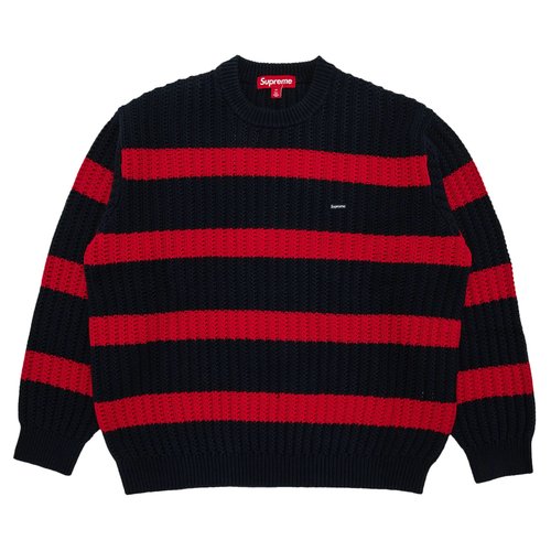 Supreme Loose Gauge Stripe Small Box Sweater - SS25SK7 NAVY