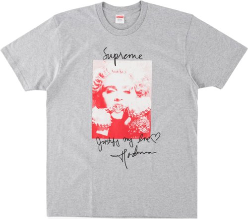 Supreme Madonna Tee Shirt - Heather Grey
