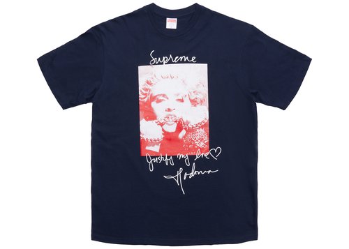 Supreme Madonna Tee Shirt - Navy Blue