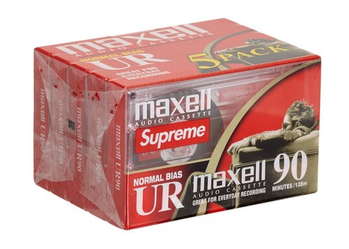 Supreme Maxell Cassette Tapes 5 Pack - Clear