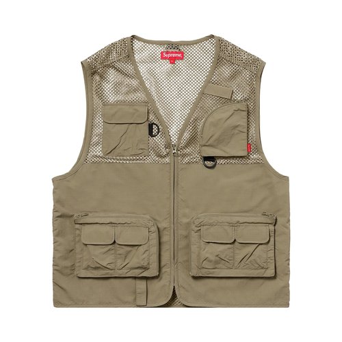 Supreme Mesh Cargo Vest - SS18J72 LIGHT OLIVE