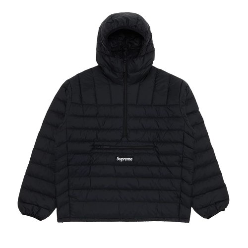 Supreme Micro Down Half Zip Hooded Pullover - FW23J71 BLACK