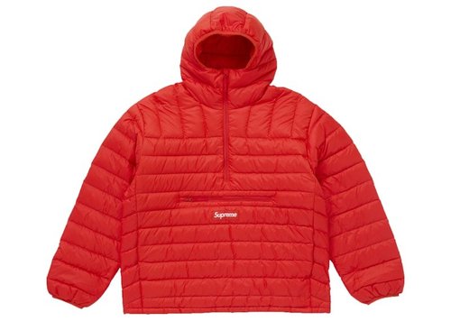 Supreme Micro Down Half Zip Hooded Pullover FW24 - Dark Orange