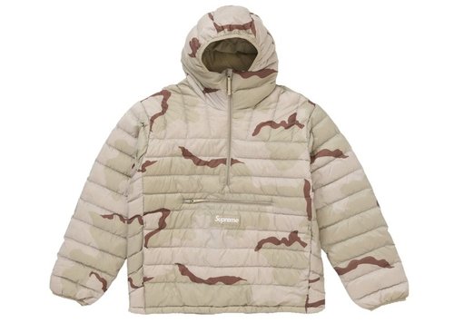 Supreme Micro Down Half Zip Hooded Pullover FW24 - Desert Camo