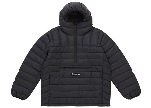 Supreme Micro Down Half Zip Hooded Pullover FW25 - Black