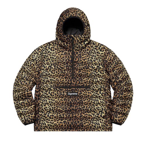 Supreme Micro Down Half Zip Hooded Pullover - FW21J37 LEOPARD