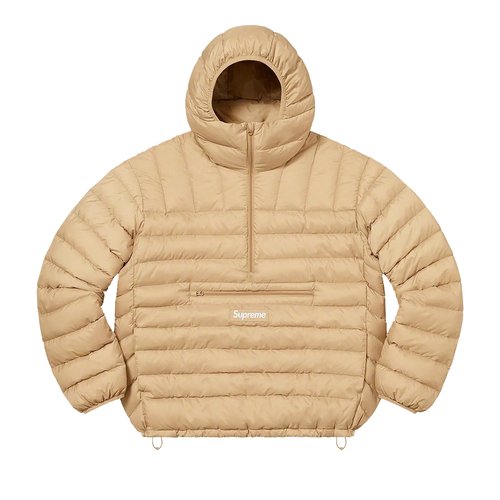 Supreme Micro Down Half Zip Hooded Pullover - FW22J70 TAN