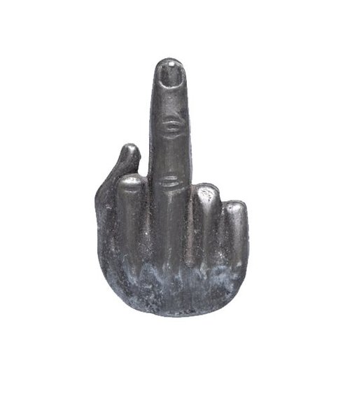 Supreme Middle Finger Pin - Silver