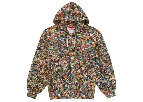 Supreme Mike Kelley Zip Up Hooded Sweatshirt - Multicolor