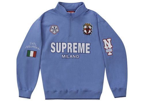 Supreme Milano Half Zip Pullover - Light Blue
