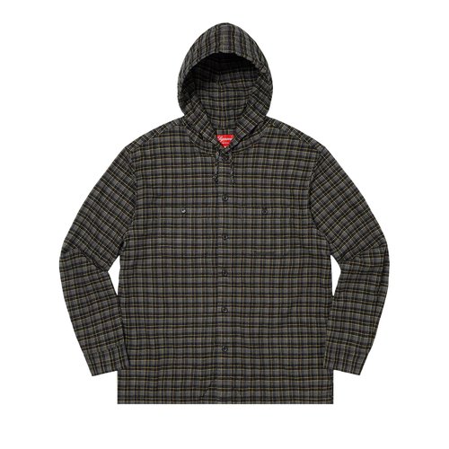 supreme nike plaid hooded sweatshirt black