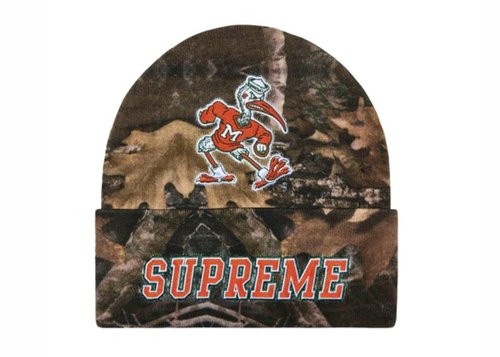 Supreme Mitchell & Ness NCAA Beanie - Woodland Camo