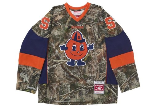 Supreme WTAPS Mitchell & Ness Hockey Jersey 'Blue' | Solesense