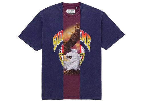 Supreme MM6 Maison Margiela Split Short Sleeve Top - Navy Blue