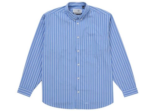 Supreme MM6 Maison Margiela Stripe Shirt - Blue