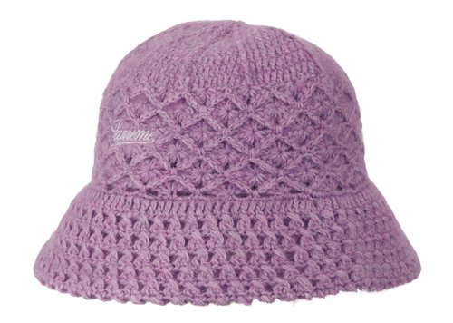 Supreme Mohair Crochet Crusher Hat - Lavender Melange