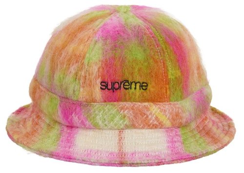 Supreme Mohair Plaid Bell Hat - Multicolor