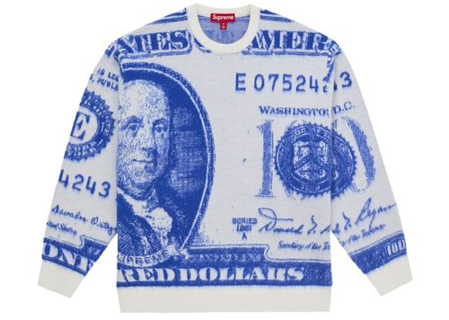 Supreme Money Sweater - White