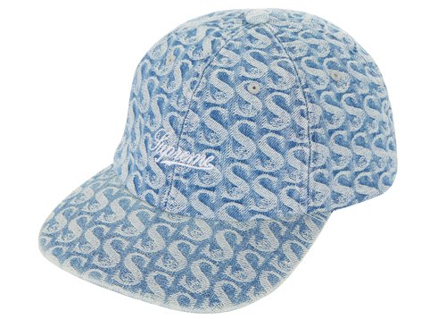 Supreme Monogram Denim 6Panel - Blue