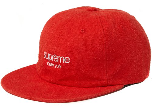 Supreme Napped Canvas Classic Logo 6Panel - Red