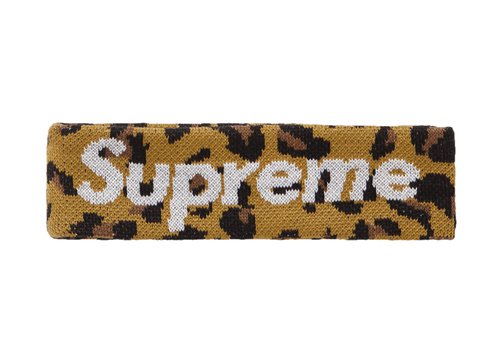 Supreme New Era Big Logo Headband FW18 - Leopard