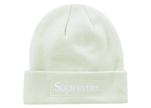Supreme New Era Box Logo Beanie FW23 - Light Green