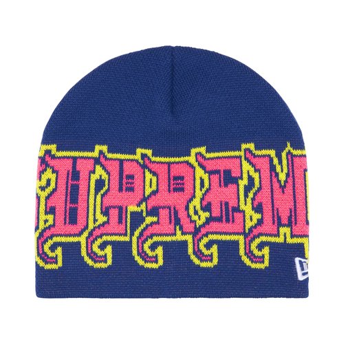 Supreme New Era Outline Beanie - FW25BN51 NAVY