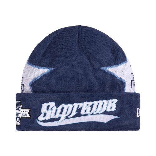 Supreme New Era Stars Beanie - SS26BN18 NAVY