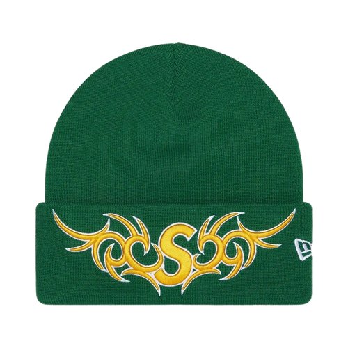 Supreme New Era Tribal S Logo Beanie - FW25BN7 GREEN