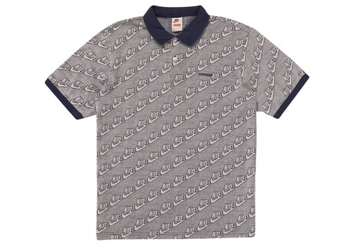 Supreme Nike Jacquard Polo Shirt - Navy Blue