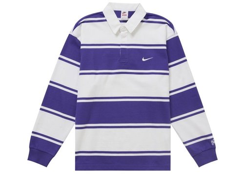 Supreme Nike Stripe Rugby Shirt 'Black' | Solesense