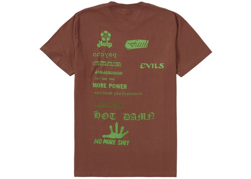 Supreme No More Shit Tee Shirt - Brown