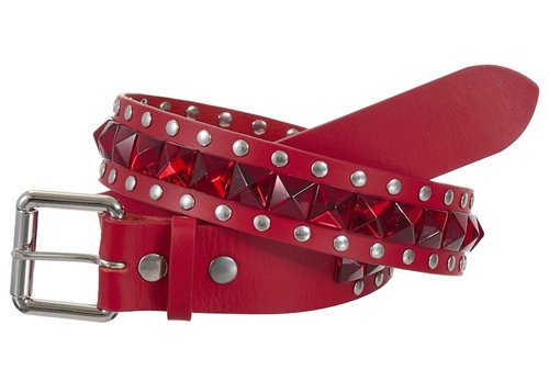 Supreme Number ine Studded Belt - Red