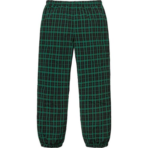 Supreme Nylon Plaid Track Pant - Green