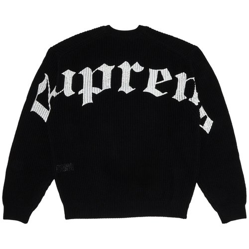 Supreme Old English Printed Sweater - SS25SK38 BLACK