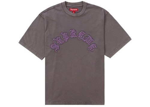 Supreme Old English Short Sleeve Top - Dark Grey