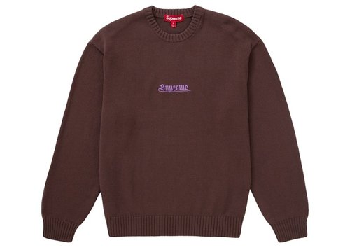Supreme Old English Sweater - Brown