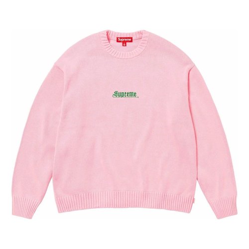 Supreme Old English Sweater - Pink - SUP-SS24-124