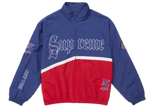 Supreme Old English Track Jacket - Light Navy Blue