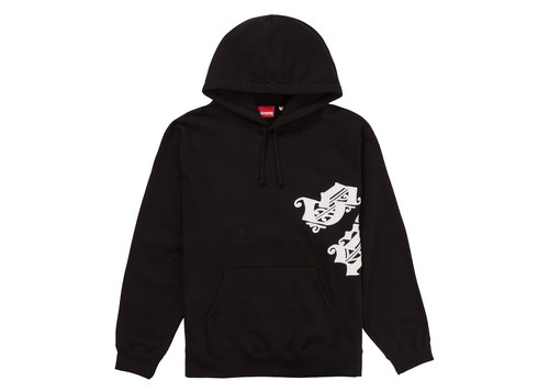 Supreme Old English Wrap Hooded Sweatshirt - Black