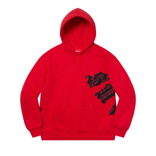 Supreme Old English Wrap Hooded Sweatshirt - SS21SW27 RED