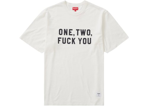 Supreme One Two Fuck You Short Sleeve Top - White