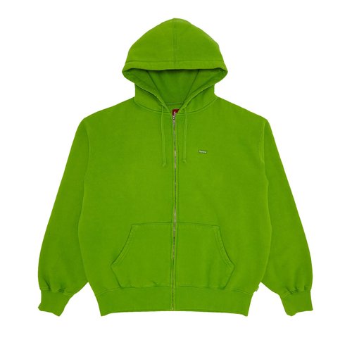 Supreme Overdyed Small Box Zip Up Hooded Sweatshirt | Green | Size L - SS24SW12 LIME