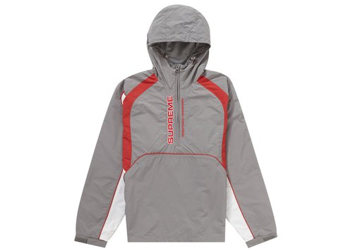 Supreme Paneled Half Zip Pullover - Grey