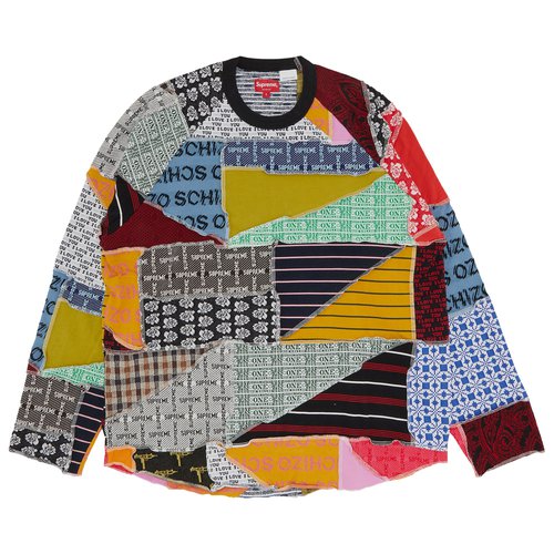 Supreme Patchwork Jacquard Long-Sleeve Top - SS23KN20 MULTICOLOR