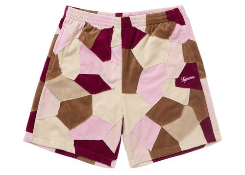 Supreme Patchwork Velour Short - Tan