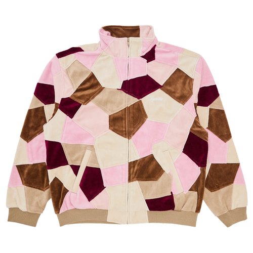 Supreme Patchwork Velour Track Jacket - SS25J26 TAN