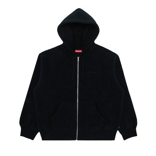 Supreme Pilled Zip Up Hooded Sweatshirt - FW24SW3 BLACK
