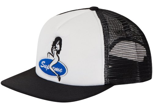 Supreme Pin Up Mesh Back 5Panel - Black